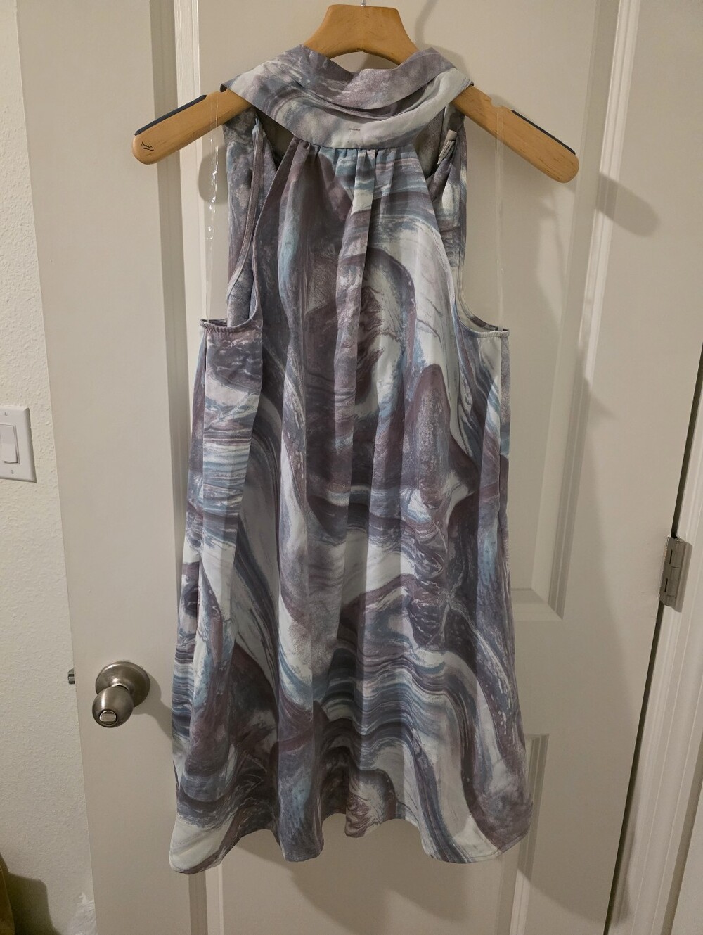 a new day Marble-Print Dress in Blue and Gray